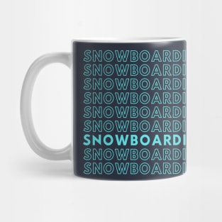 Snowboarding Repetitive Mug